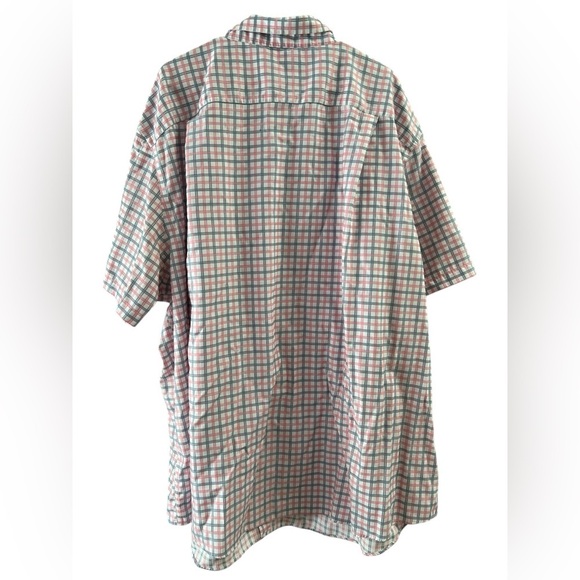 Plaid GS pink and blue short sleeve button down shirt - Picture 4 of 4